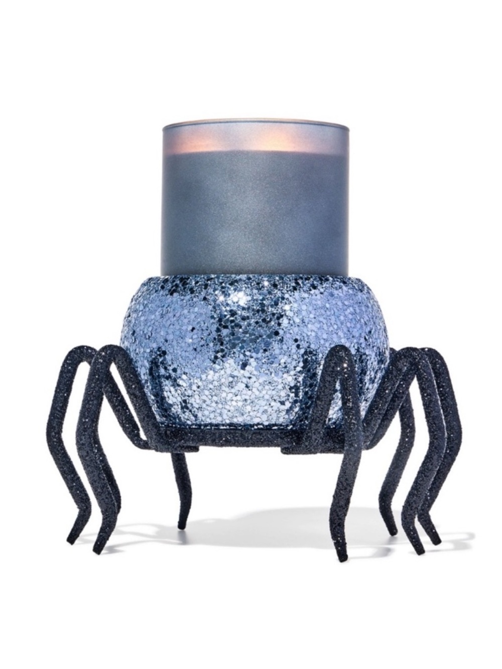 Bath & Body Works Halloween 2025 glitter spider 3 wick candle holder decor
